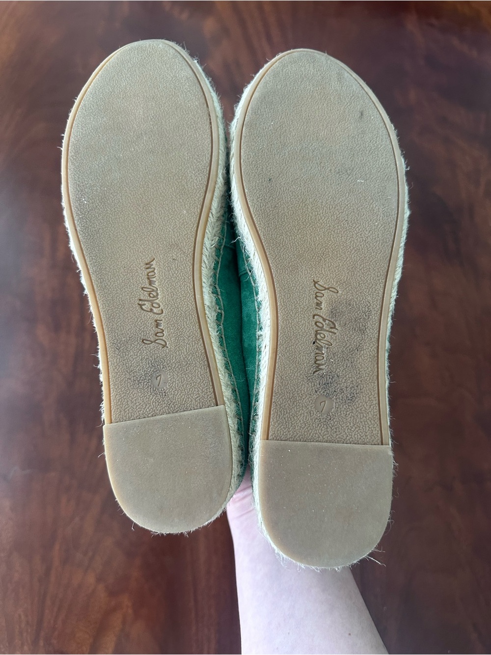 Sam Edelman KAI ESPADRILLE FLAT LOAFER in green size 7 - Picture 5 of 8